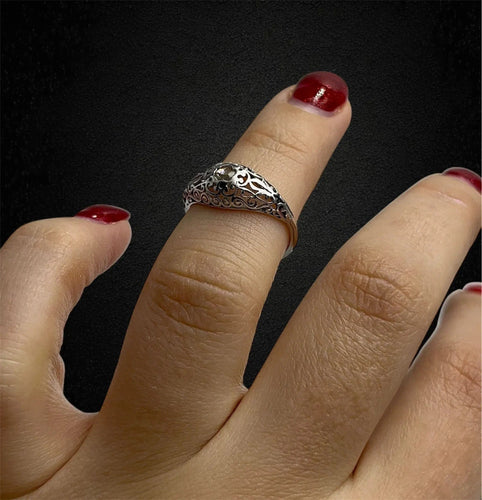 Bague Bague Liberty à texture perforée 58 Facettes