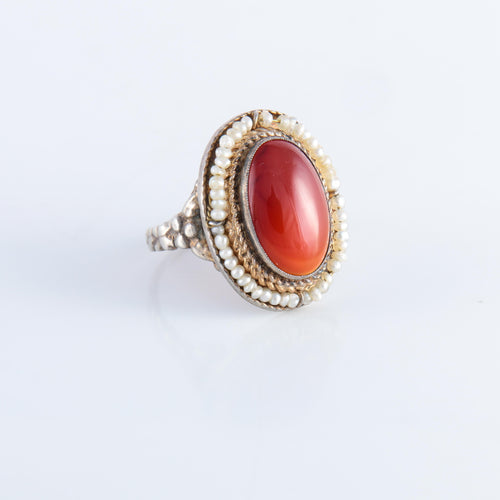 Bague 52 Bague cornaline, perles 58 Facettes