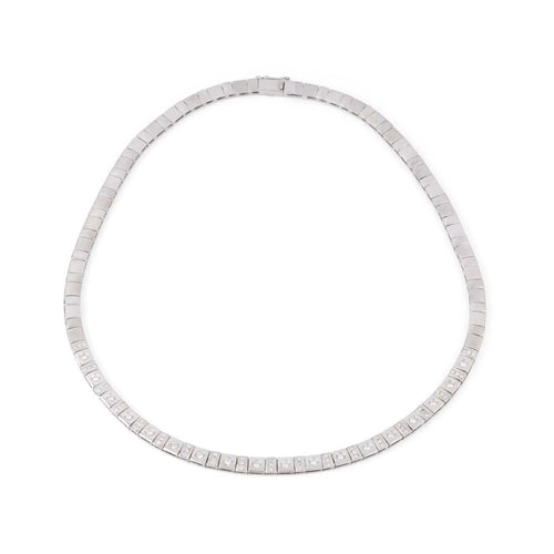 Collier Collier en or gris et diamant 58 Facettes 1