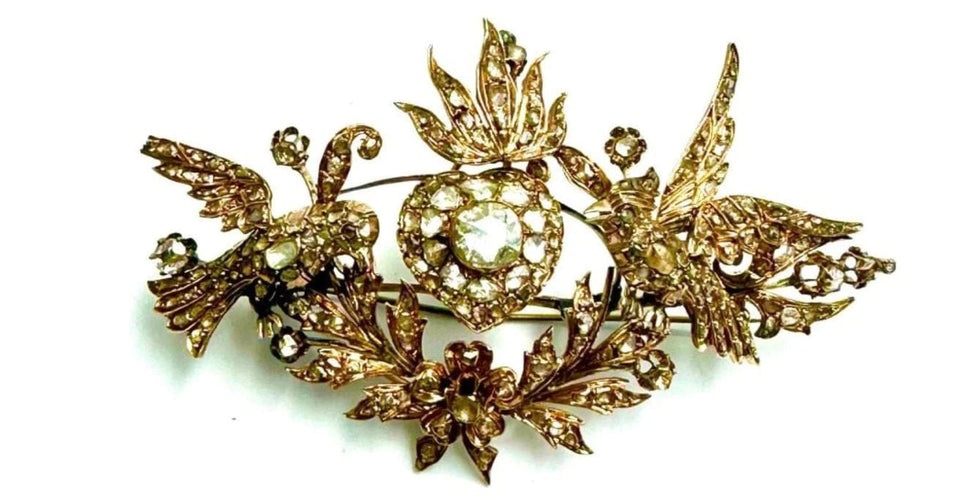 Broche Splendida Spilla Imperiale Austroungarica 58 Facettes