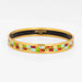 Bracelet Hermes - Bracelet jonc en émail motif à maillons multicolores 58 Facettes