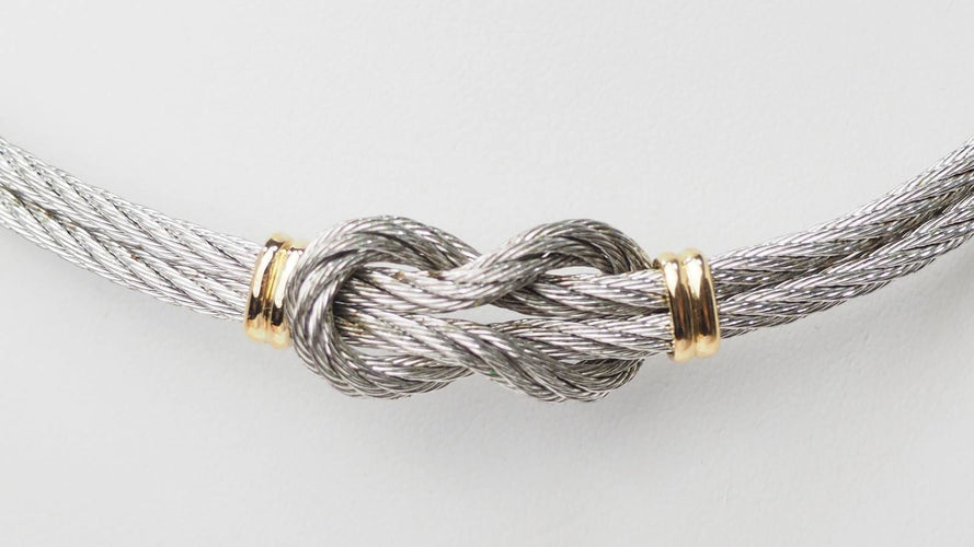 Collier Collier FRED force 10 vintage en or jaune et acier 58 Facettes 32688