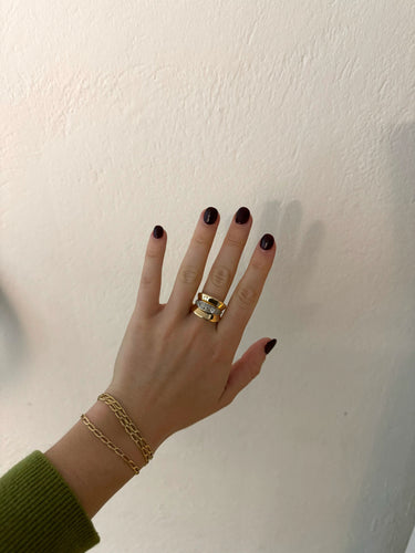 Gold ring circa 1940 58 Facettes