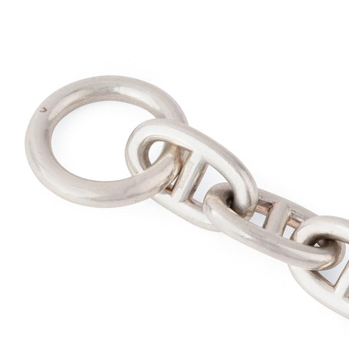 Bracelet Bracelet en argent de la maison Hermès modèle iconique chaine d'ancre. 58 Facettes 1