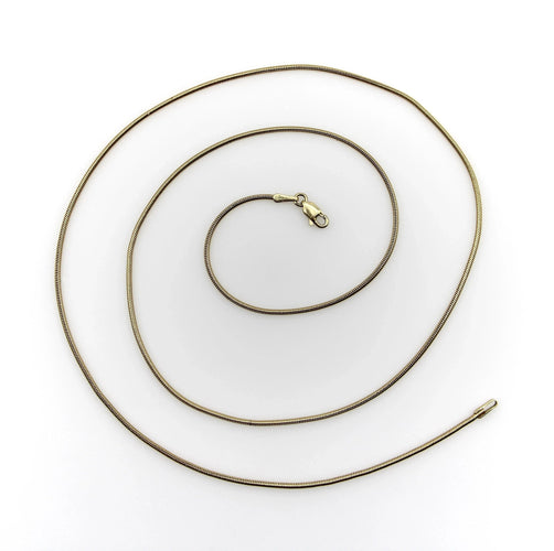 Collier Chaîne serpent vintage en or 14 carats de 24 pouces 58 Facettes A2000R