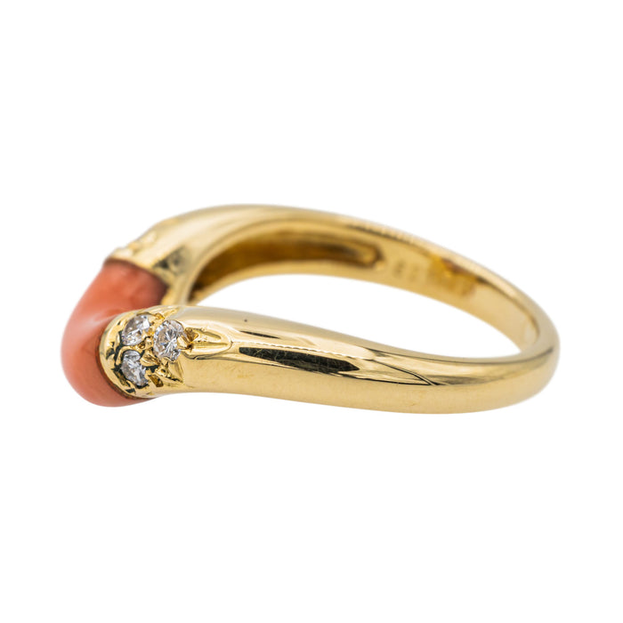 Cartier Anillo Coral Oro Amarillo