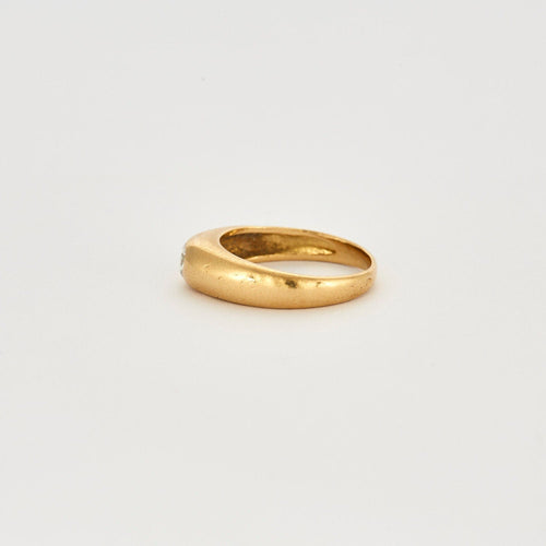 Bague 55 Bague chevalière or jaune diamant 58 Facettes LP640/10