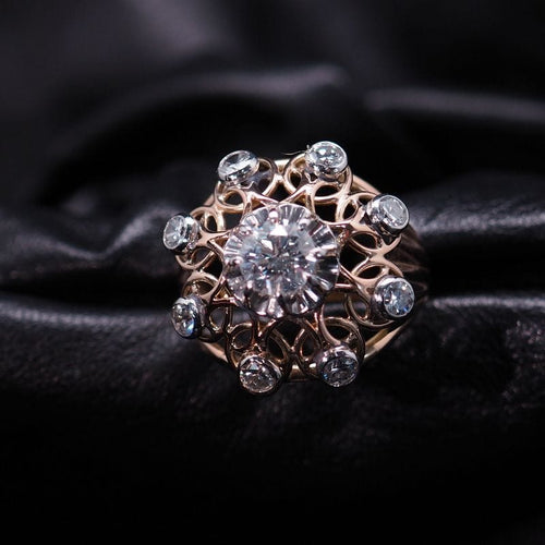 Bague 53 Bague époque années 50 Diamants 58 Facettes 3380