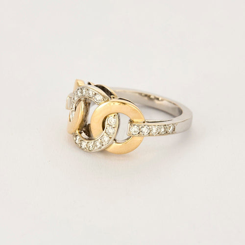 Bague 52 Bague or gris et diamants 58 Facettes GU260