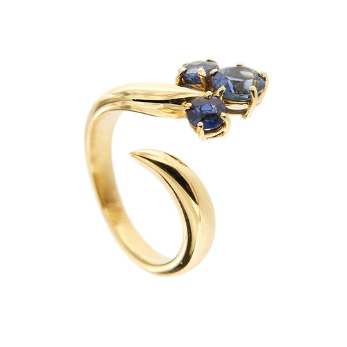 Bague 54 Bague Or jaune Saphirs 58 Facettes 34048