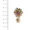 Bague 53 Bague perle, pierres de couleur et diamants 58 Facettes 30439