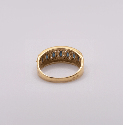 Bague 63 Bague Jarretière Or Jaune et Saphirs 58 Facettes 7-GS30108-03