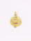 Pendentif Médaille amour AUGIS ronde Plus qu'hier moins que demain or jaune rubis diamant 58 Facettes J635