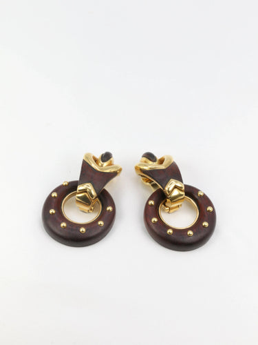 Boucles d'oreilles Boucles d’oreilles en or et Bois d’amourette 58 Facettes 521