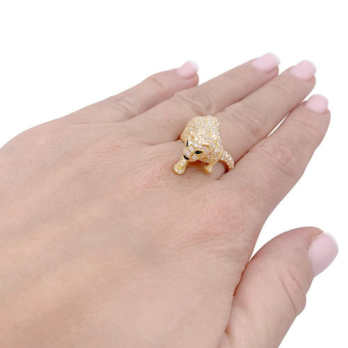 Bague 52 Bague Haute Joaillerie Cartier, "Panthère de Cartier", or jaune, diamants. 58 Facettes 33534