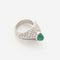 Bague 52 Bague Art Déco en platine et émeraude 58 Facettes 22774