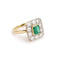 Bague 52 Bague Style Art Déco Emeraude Colombienne, Diamants 58 Facettes BEM47