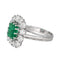 Bague 57 Bague Pompadour Or blanc Emeraude, Diamant 58 Facettes 4387210CN