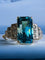 Bague 54 Bague or blanc Zyrcon Bleu naturel 4.60 carats  et diamants 58 Facettes 7849 A