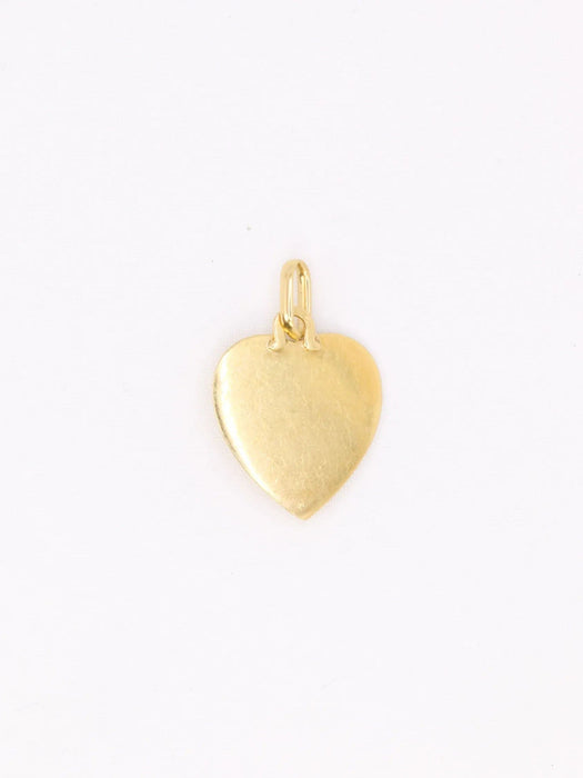 Pendentif AUGIS - Médaille amour coeur strié or jaune rubis 58 Facettes J624