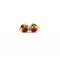 Boucles d'oreilles Puces D'oreilles or jaune et rubis 58 Facettes 2-BOF1-GS34788-6