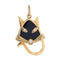Pendentif Pendentif vintage en or jaune des années 60, breloque chat, diamant et onyx 58 Facettes G14069
