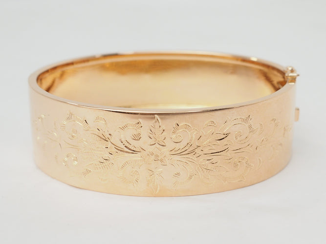 Bracelet Bracelet ancien à décor floral en or rose 58 Facettes 33493