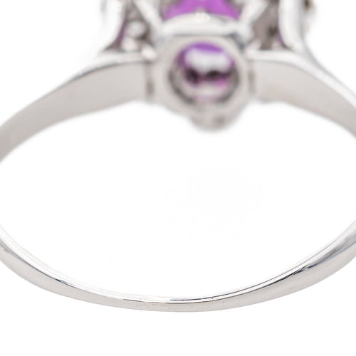 Bague 49 Bague Pompadour Or blanc Rubis 58 Facettes 3460728CN