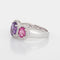 Bague 53 Bague Améthyste Tourmaline Rose Diamant Trilogy Estate 58 Facettes G12651