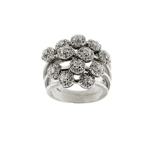Bague Bague bouquet en or blanc avec diamants 58 Facettes 37456