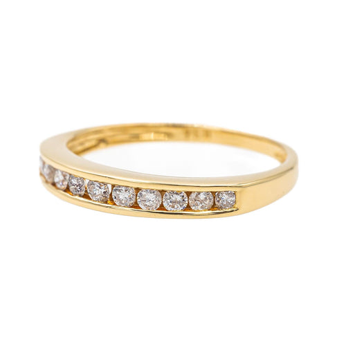 Bague 52 Bague Demi alliance Or jaune Diamant 58 Facettes 3002244CN