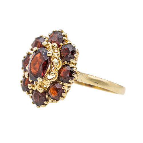 Bague 54 Bague Pompadour Or jaune Grenat 58 Facettes 3696610CN