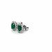 Boucles d'oreilles Puces d'oreilles Pompadour Or blanc 18k Émeraudes & Diamants 58 Facettes BOC1-GS34162-1