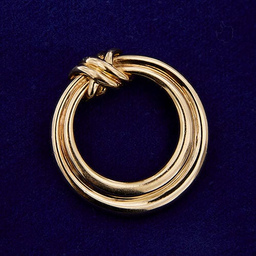 Broche Tiffany & Co. - Broche nœud rond en or jaune 58 Facettes 39787