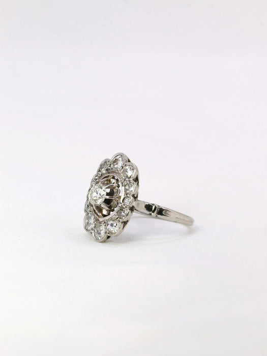 Anillo Margarita Art Deco diamantes