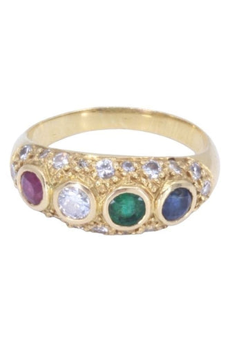 Bague 51 BAGUE JONC TUTTI FRUTTI 58 Facettes 088101