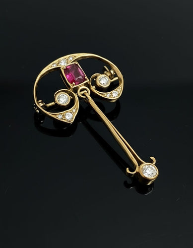 Pendentif Pendente in stile Art Nouveau 58 Facettes