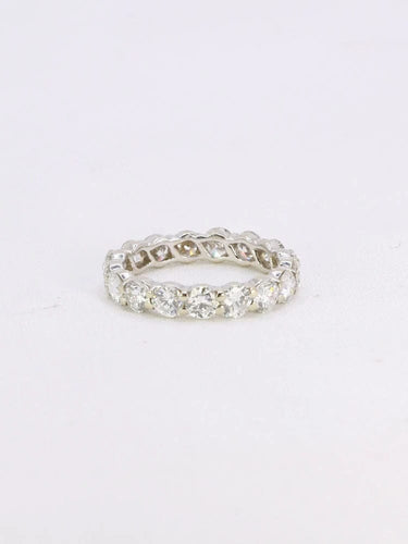 Bague 51 Alliance or blanc diamants ronds 2,7 ct 58 Facettes J530