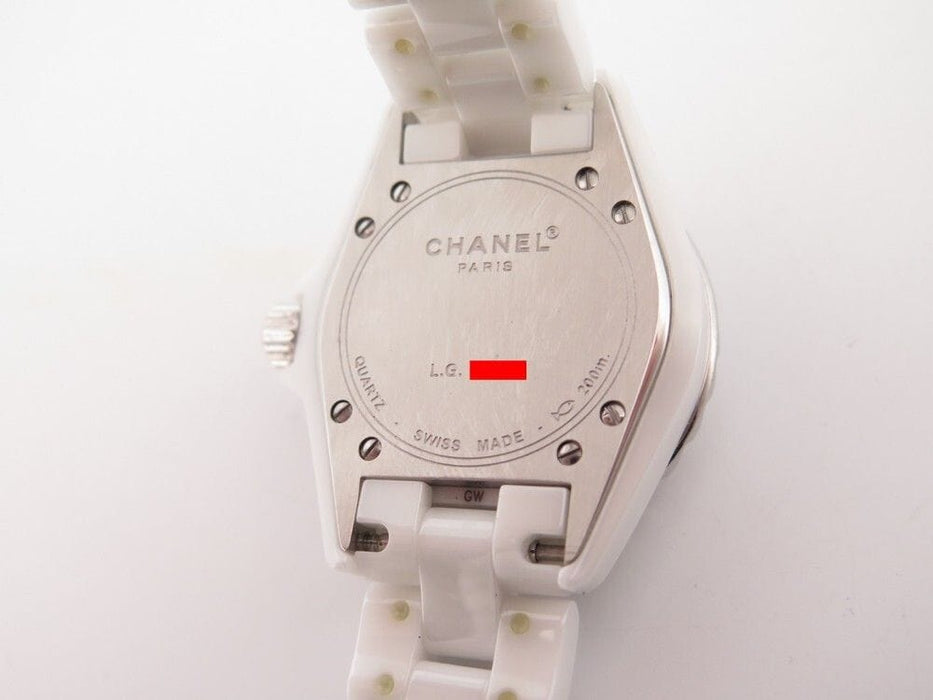 Montre montre CHANEL j12 34mm ceramique blanc + boite quartz 58 Facettes 260518