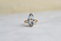 Bague 53 Bague Vintage Navette Aigue-Marine 58 Facettes 3732