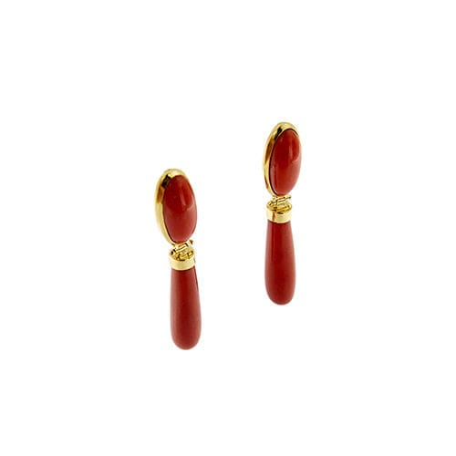 Boucles d'oreilles Boucles d'oreilles en corail 58 Facettes 39773