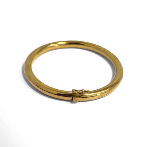 Bracelet Bracelet jonc ouvrant grand modèle en or jaune 18k 58 Facettes