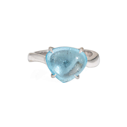 Bague 49 BULGARI - Bague Eden Méditerranée en or blanc et topaze bleue 58 Facettes G13917