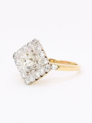 Bague 53 Bague losange diamant taille ancienne 1,07 carat 58 Facettes 1163.9