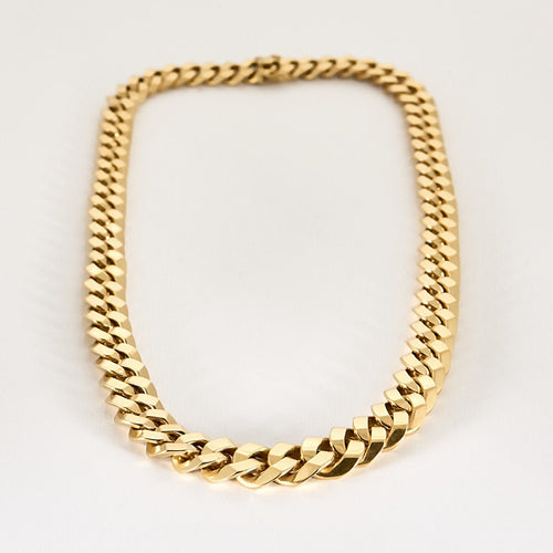 Collier Important collier or jaune maille gourmette 58 Facettes ENG10506