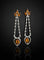 Boucles d'oreilles Ensemble collier et boucles d'oreilles sertis de topazes et de diamants 58 Facettes