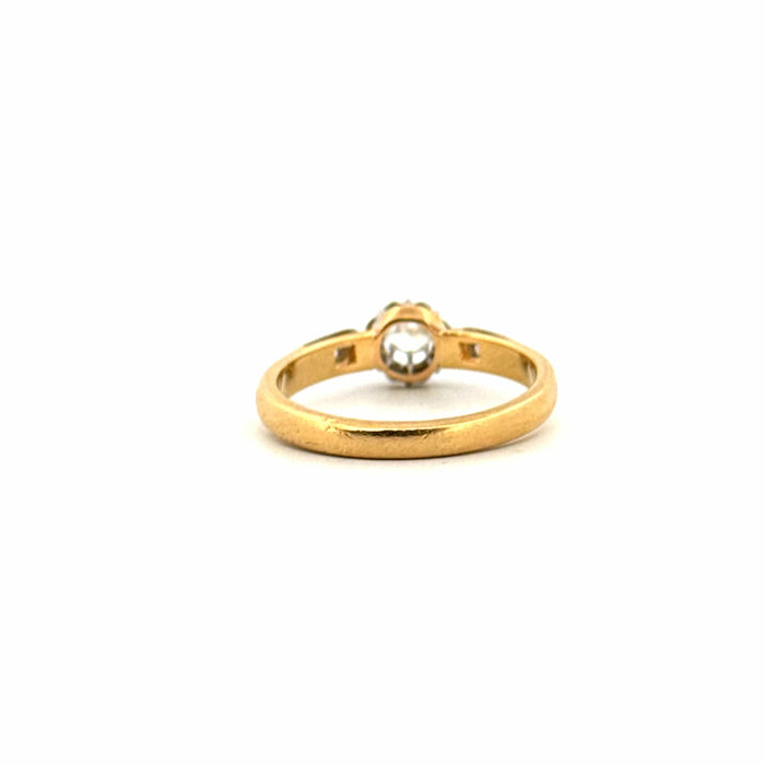 Bague 54 Solitaire Or Jaune Diamants 58 Facettes 87-GS28829