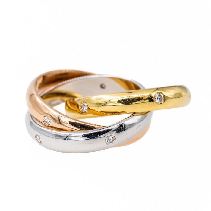 Cartier Allianzring Trinity Stern-Diamant aus Roségold