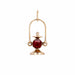 Pendentif Breloque or jaune lanterne pierre rouge 58 Facettes CVP156