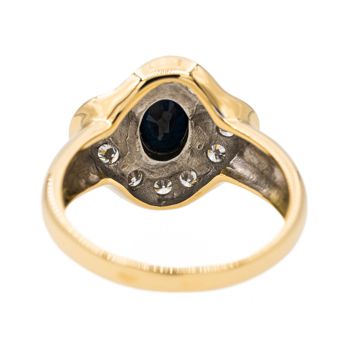 Pompadour ring Yellow gold Sapphire